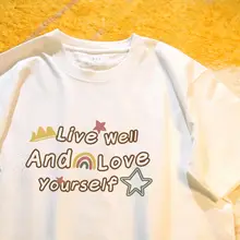生活を楽しむ方向けのカジュアルなロゴTシャツ【男女兼用・短袖】