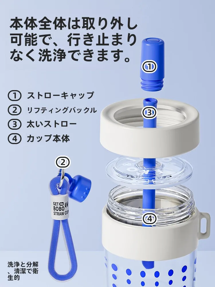 トライタン製ストロー付き水筒：子供用400mlで夏季・ドリンクシーンに最適な洗いやすい設計