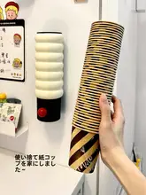 冷蔵庫用 マグネッ  トカップホルダー【収納ボックス・キッチン用・フック付き】
