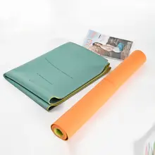 防滑ゴム製の薄型折りたたみヨガマット【女性向け・携帯用・アウトドア用】