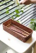 収納バスケット 手編み 天然素材 玄関 テーブル 鍵 リモコン キッチン 分別 ベッドサイド 小物入れ 整理「Kens」