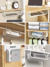 デスク下収納ラック【書斎用・ハンギングバスケット・生活用品】