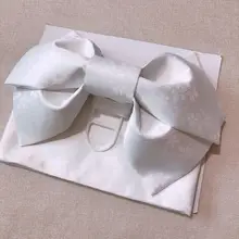 花柄デザインの女子用着物帯【結び飾り付き・型押しタイプ】