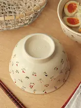 大容量の高脚陶器面碗【和風デザイン・スープや麺料理用】