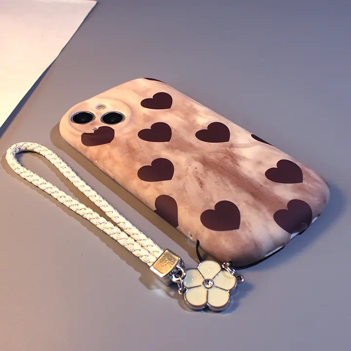 ハートデザインのスマホケース【液体シリコン・iPhone対応・柔らかい感触・全包防摔】