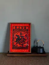 新中式年画の馬をモチーフにした装飾画【リビングや玄関に最適・新年の喜びを演出】
