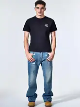 アメリカンスタイルの迷彩プリントTシャツ【スリムフィット・ロゴデザイン・無地・五色展開】