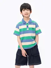 子供用 半袖ポロTシャツ【スト ライプデザイン・カジュアルスタイル・夏用】