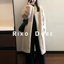 環境に優しい厚手ファーコート【立ち襟・保温・フィットデザイン】