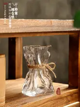 創造的な厚手ガラス花瓶【シンプルデザイン・透明・水栽培用】