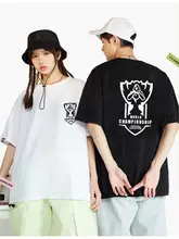 ゲーム用半袖Tシャツ【英雄連盟・S13  世界選手権・T1チーム・Fakerデザイン】