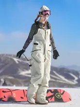 防水・防風のスノーボード用サロペットパンツ【冬用・保温・男女兼用】（セットアップ対応）
