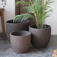 北欧風 陶製花鉢【シンプルデザイン・高級感・リビング用・グリーン植物向け】