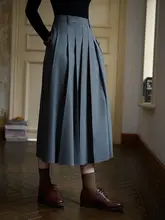 Aラインプリーツスカート【流行のシルエット・秋冬用】