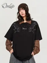 ストリートスタイルのヒップホップTシャツ【ショルダーストーム・半袖】