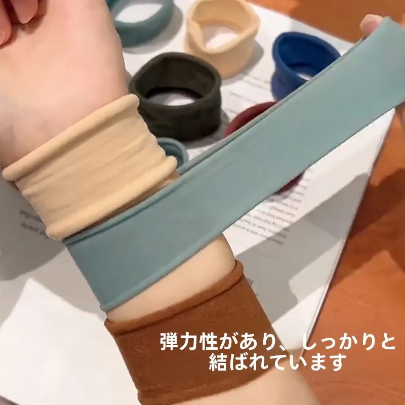 ヘアアレンジ ゴム一本：無縫製ワイドヘアゴムの実用性とスタイル適用性