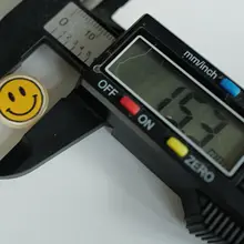 透明樹脂製 笑顔デザインボタン【ドイツ製・耳付き・十五ミリ】