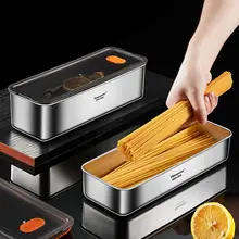 304ステンレス製の食品保存容器【パスタ用・冷蔵庫保存・密閉タイプ】