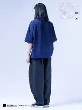 男士コットン短袖Tシャツ【毛辺デザイン・ゆったりフィット・キルト加工】（セットアップ対応）