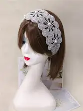 ヘアバンド 手編み かぎ針編み ヴィンテージ 花ビーズ ヘアアクセサリー インスタ映え お出かけ