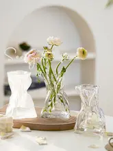 花瓶 リビング 家庭用 透明ガラス シンプル 創造的 装飾品