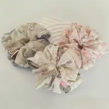 フランス風のメッシュ刺繍立体小花デザインのヘアゴム【高級感のある女性用アップスタイル用】