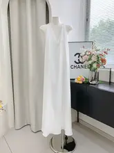 刺繍入りホワイトハイネックドレス【アート感・フォーマル・リゾートスタイル・ロング丈】