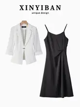 白色の薄手ジャケット【女性用・七分袖・夏用・小柄向け】（セットアップ対応）