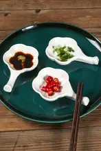 陶器製 調味料ディッシュ＆箸置き【創意デザイン・寿司用・ホテル用】