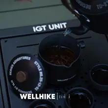 WELLHIKE アウトドア用茶器【チタン灰色・携帯型フィルター付き・トラベル用・三杯用】（セットアップ対応）