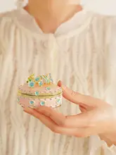桜デザインのピンクエナメルジュエリーボックス【結婚・婚約用・友人への贈り物】
