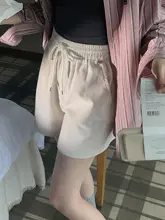 高腰コーデュロイショートパンツ【無地・春秋用・レディース】