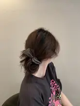 スパイラルヘアゴム レディース ファブリック 蝶結び 高弾力 着回し きれいめ「Cookie」