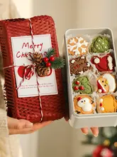 ブリキ缶 角型 クリスマス ギフトボックス お菓子入れ クッキー キャンディ プレゼント 包装缶