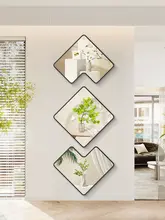 新中式入れ口の玄関装飾画【クリーム風・階段・廊下用】