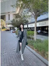 ASM ANNA ウールミニマルデザインロングトレンチコート【春秋用・女性用・薄手】