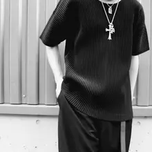 男性用 皺加工サマーTシャツ【丸首・フィット・カジュアル】