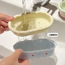 おしゃれなデザインの蓋付き石鹸置き【水切り機能・バスルーム用】