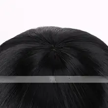 黒色のショート髪コスプレウィッグ【子供用・円形地肌デザイン】