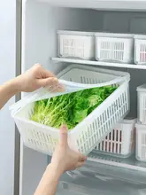 食品用野菜保存ボックス【二層構造・水切り機能付き・フルーツ収納可能】