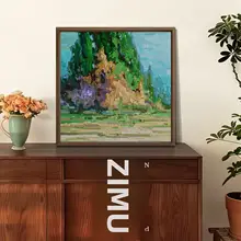 新中式手描きウォールアート【アートオイルペイント・高級感・良い寓意】