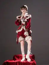 オリジナル紅茶色ラプンツェル風外套・シャツ・ショーツ【ロリータ風・王子様スタイル・新年用】（セットアップ対応）