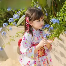 女児向け 和風ヘアアクセサリー【リボン付き桜クリップ・ダックビルクリップ】