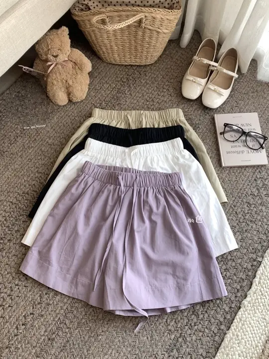 スタイルのウエストゴム抽绳ショートパンツ【夏用・シンプル・スリム効果・ルーズフィット】（セットアップ対応）