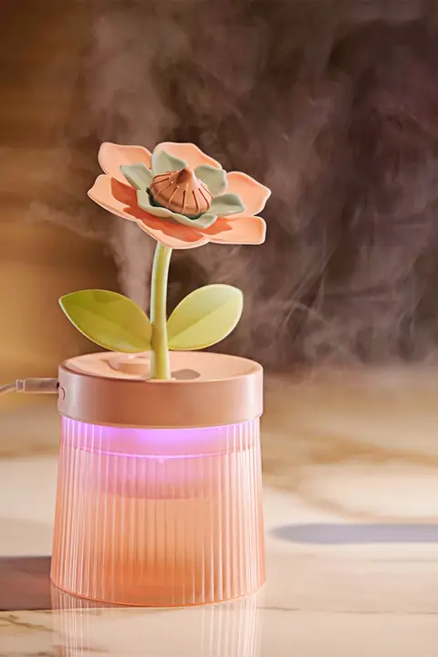 栀子花デザイン USB加湿器【女性用・家庭用・寝室に最適】