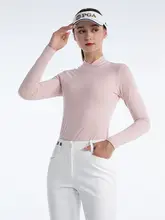 PGAゴルフ レディース長袖Tシャツ【秋冬用・質感のある素材】