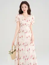 夏は遅くない フレンチフローラル ドレス