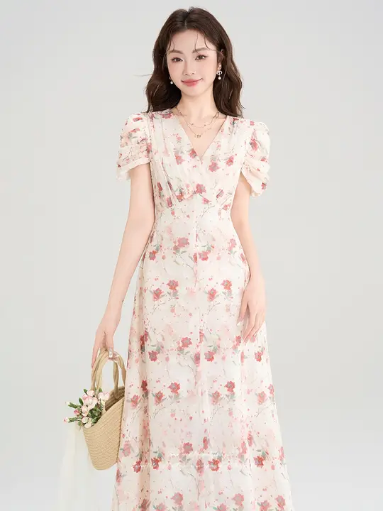 夏は遅くない フレンチフローラル ドレス