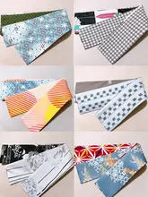 浴衣用双面小物入れ付き腰帯【半幅デザイン・紋様・化学繊維】