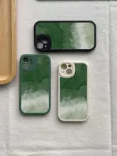 アート風の油絵デザイン iPhone用ケース【全包タイプ・柔らかい素材に対応】
